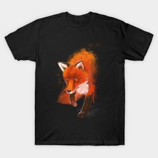 Fox ink black // Nature animal T-Shirt